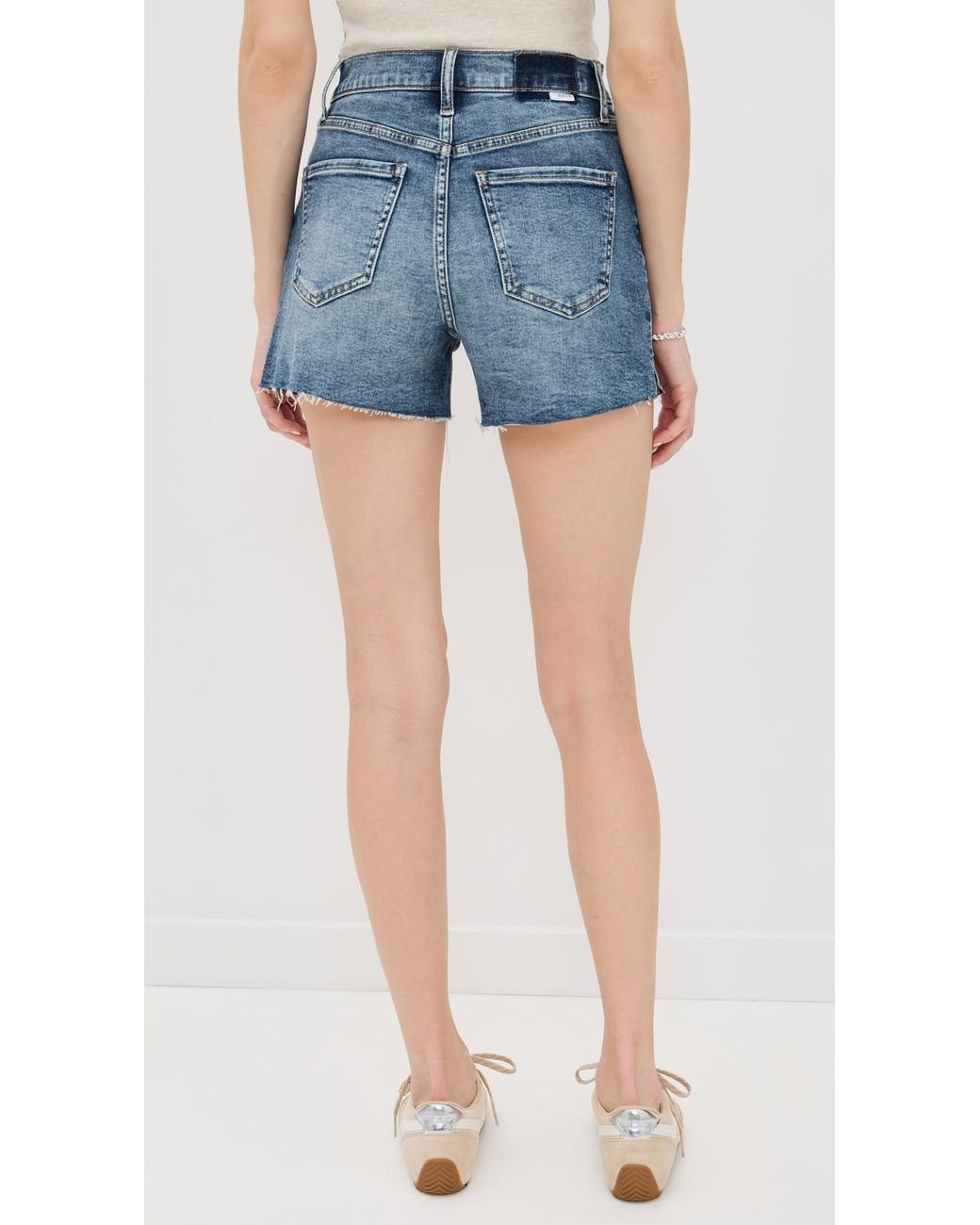 DAZE Blue Bottom Line Shorts