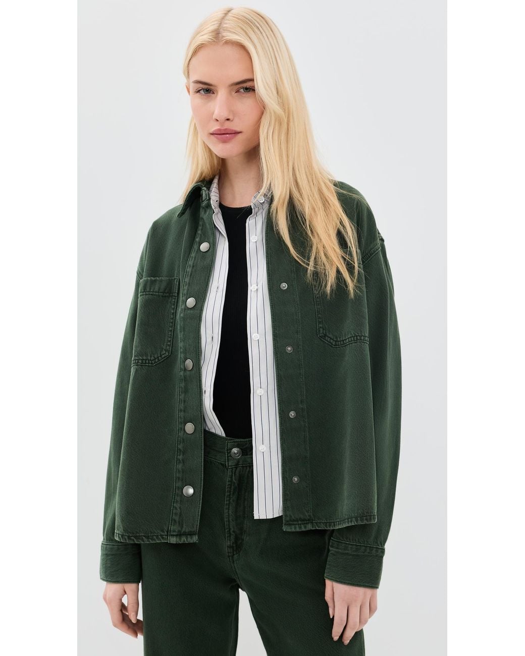 Madewell Green Boxy Shacket