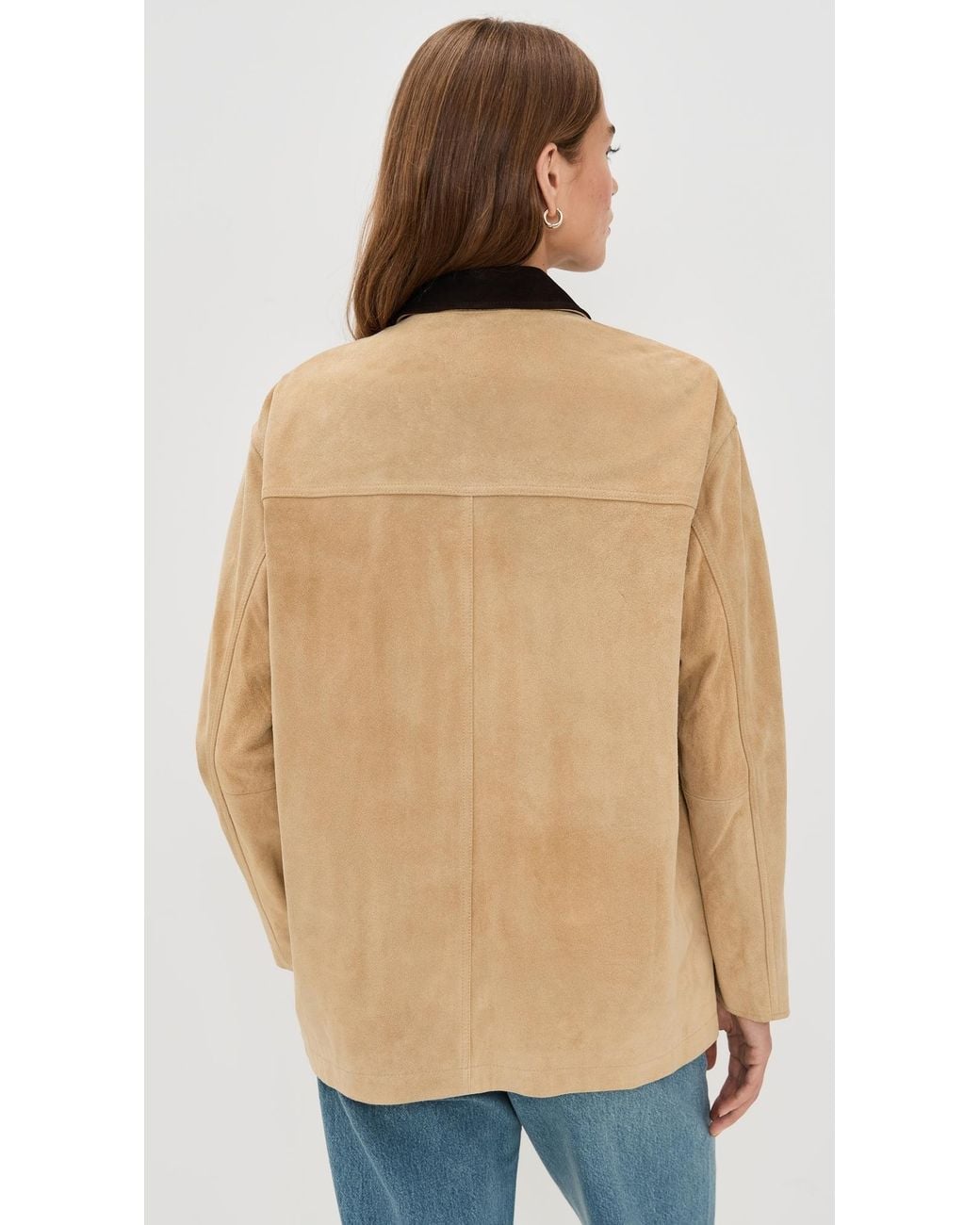 Rag & Bone Natural Cassidy Suede Barn Jacket