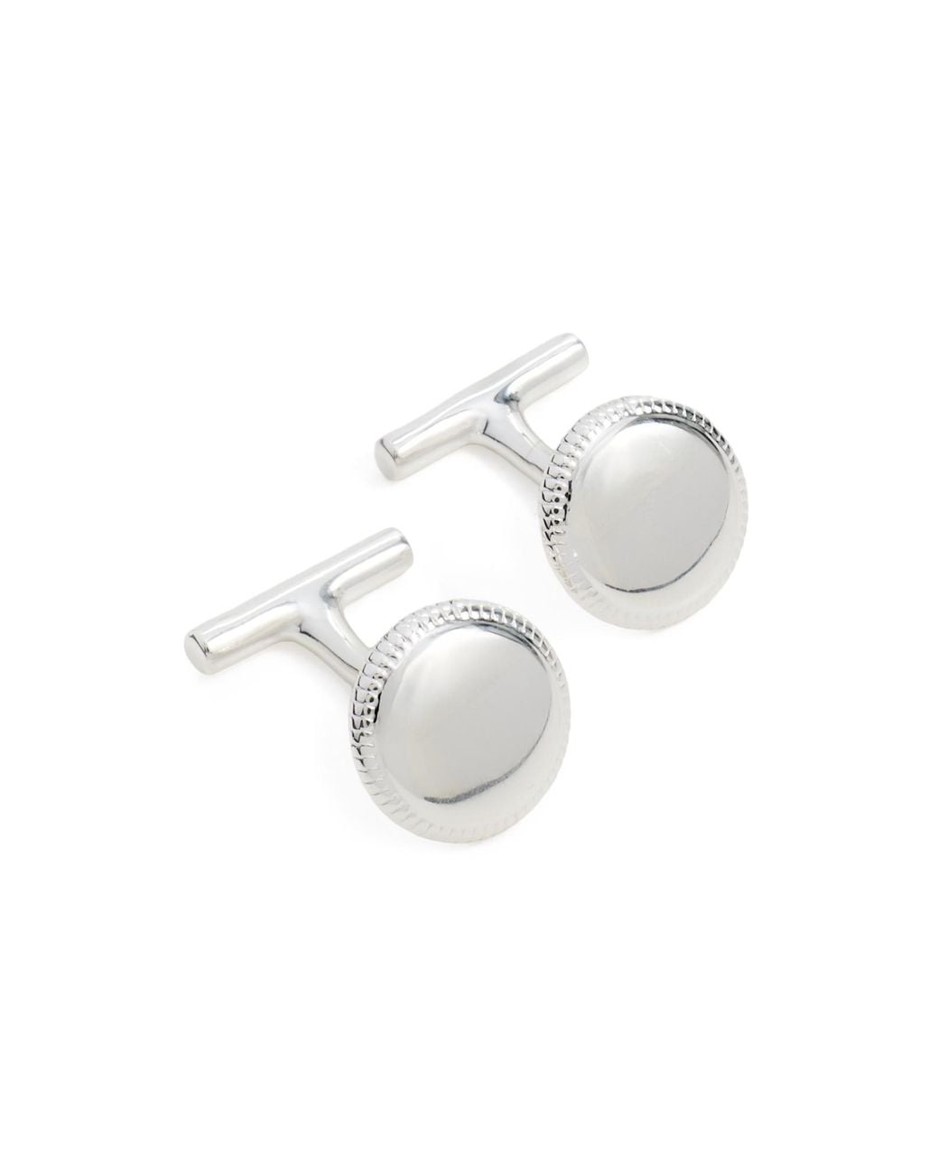 Shinola White Coin Edge Cufflinks for men