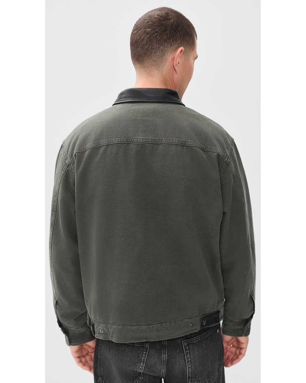 Rag & Bone Black Denim Workwear Jacket for men
