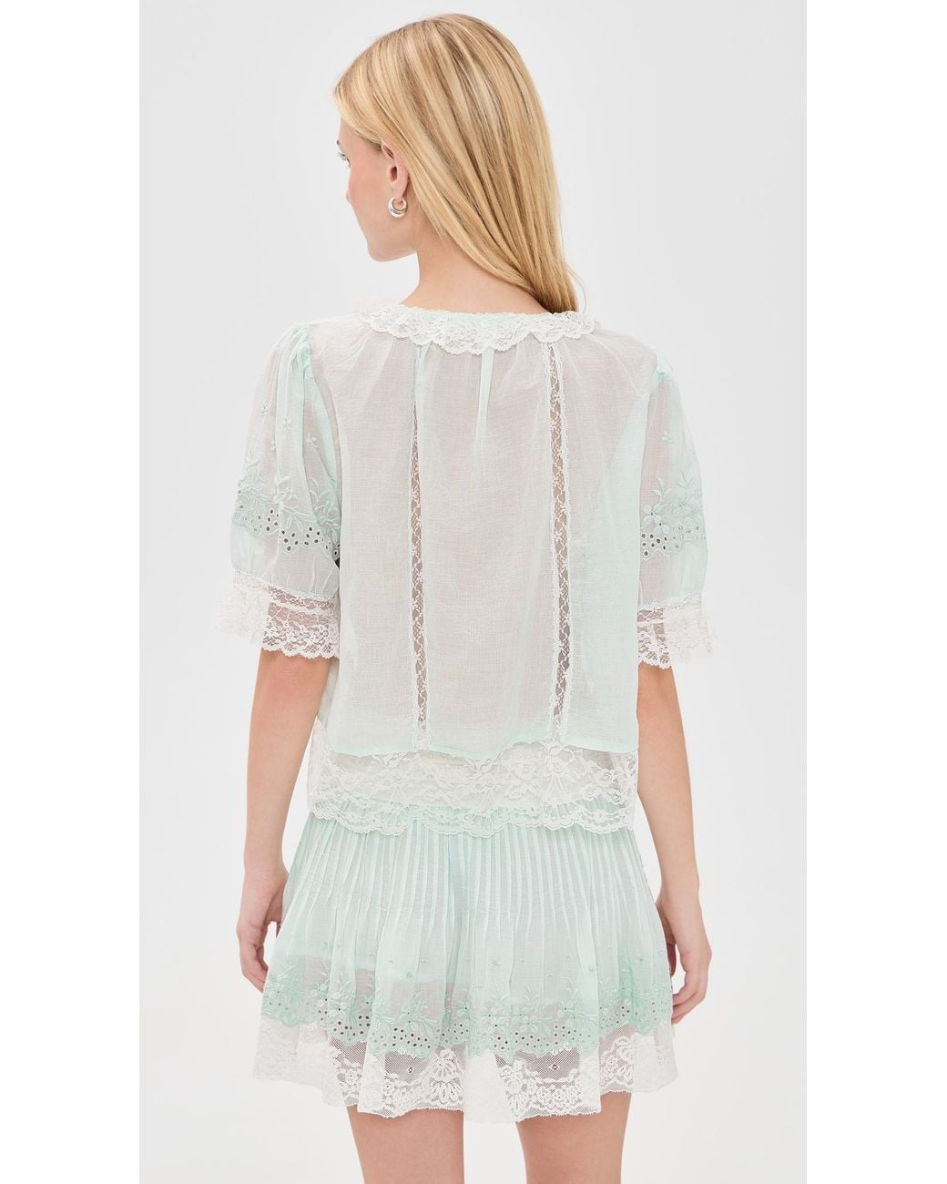 LoveShackFancy White Maurelle Top