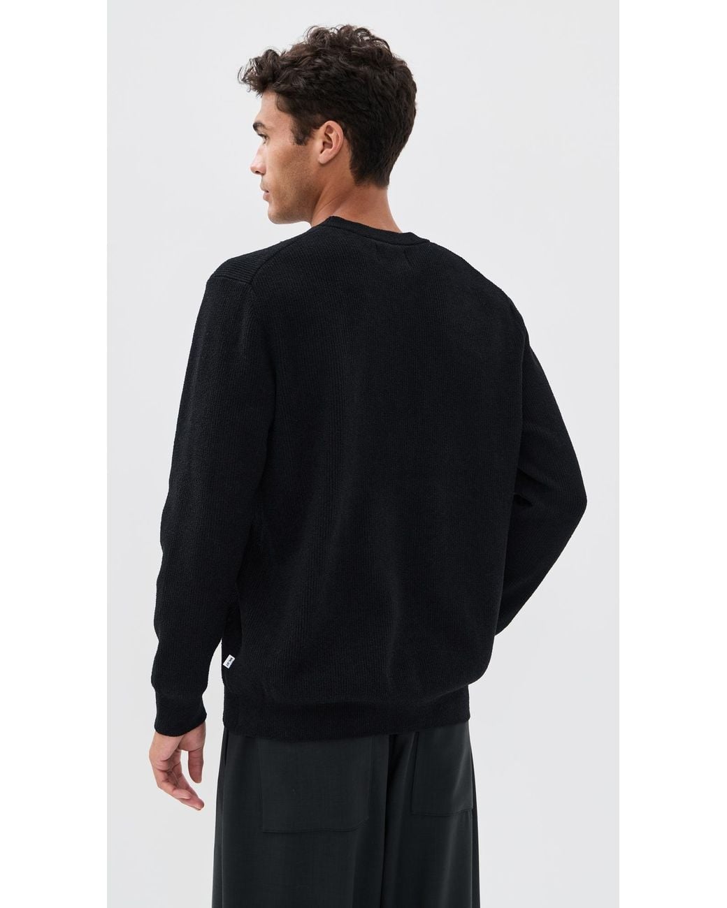 NN07 Black Danny Lightweight Sweater for men