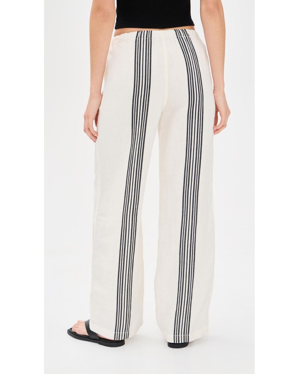 Madewell White Pull-On Linen Pants