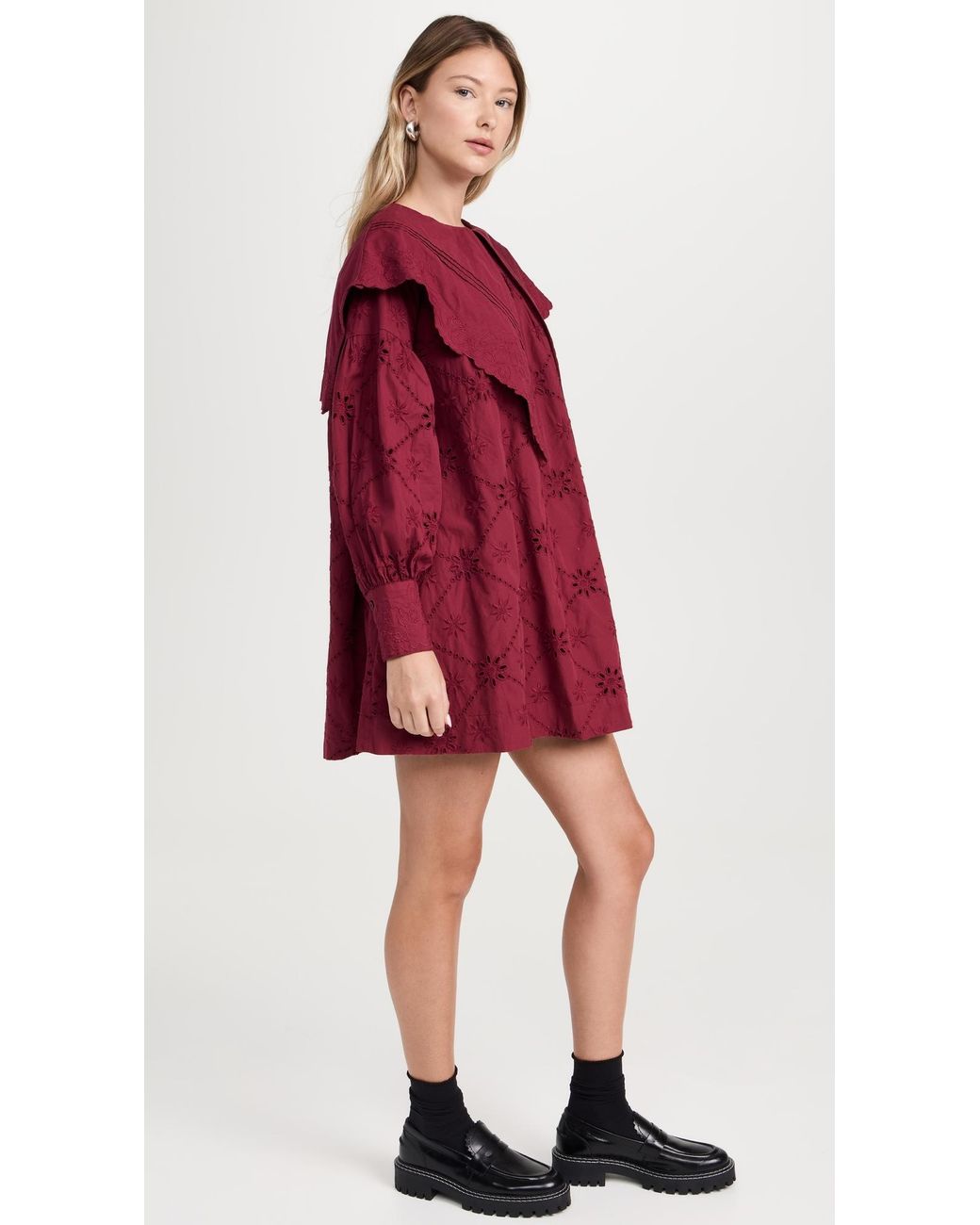 Damson Madder Clementine Collared Mini Dress | Lyst