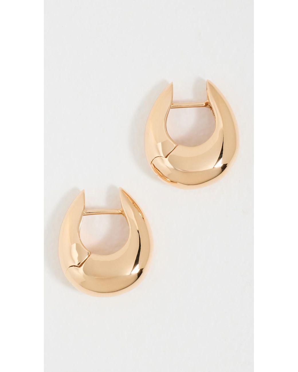 Annika Inez Black Small Sloping Hinge Hoops