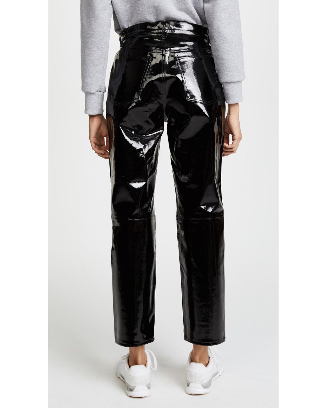 Straight Patent Leather Pants 