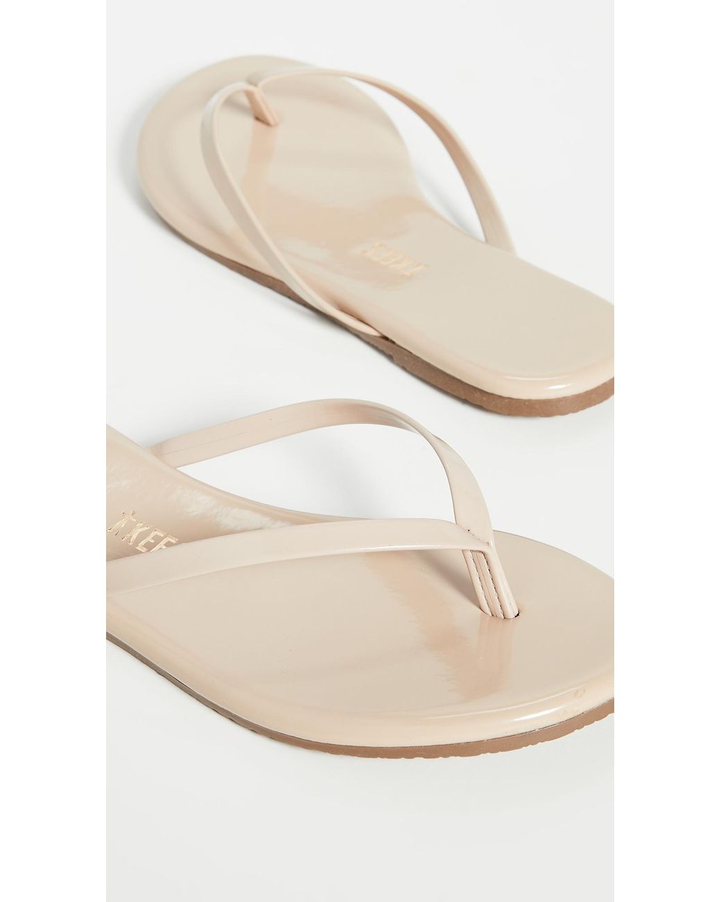 TKEES White Foundations Gloss Flip Flops