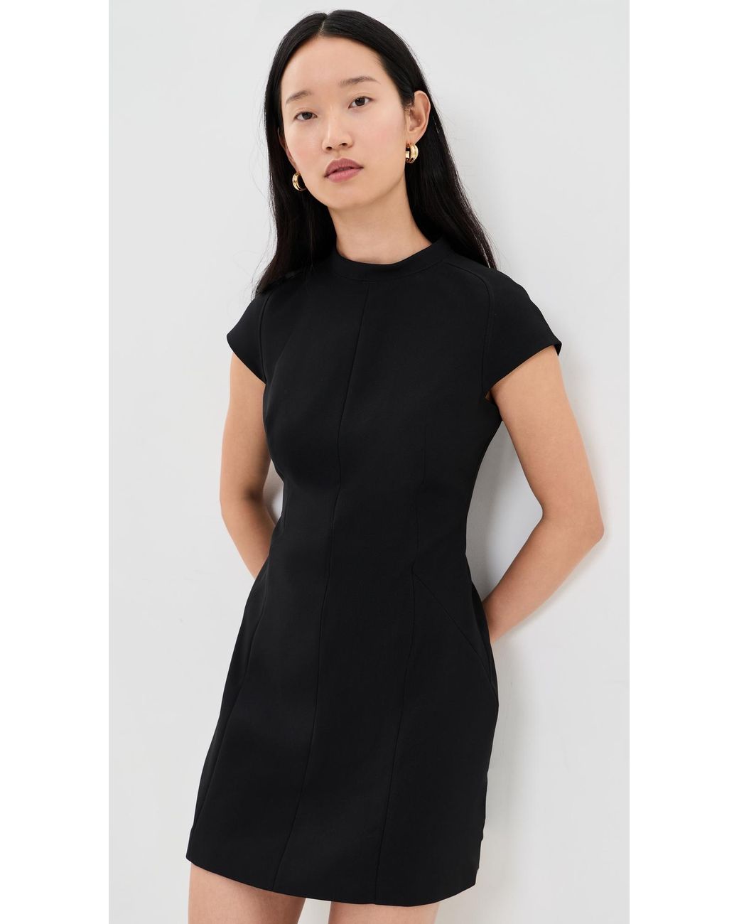 Theory Black Raglan Mini Dress