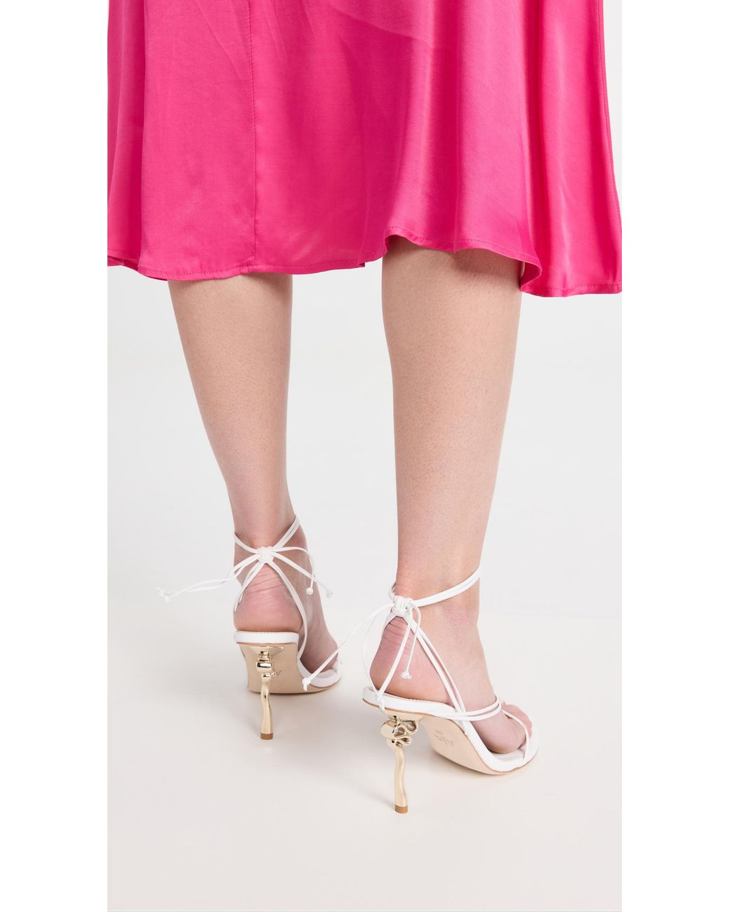 Aje. Quinn Metal Ribbon Heels in White | Lyst
