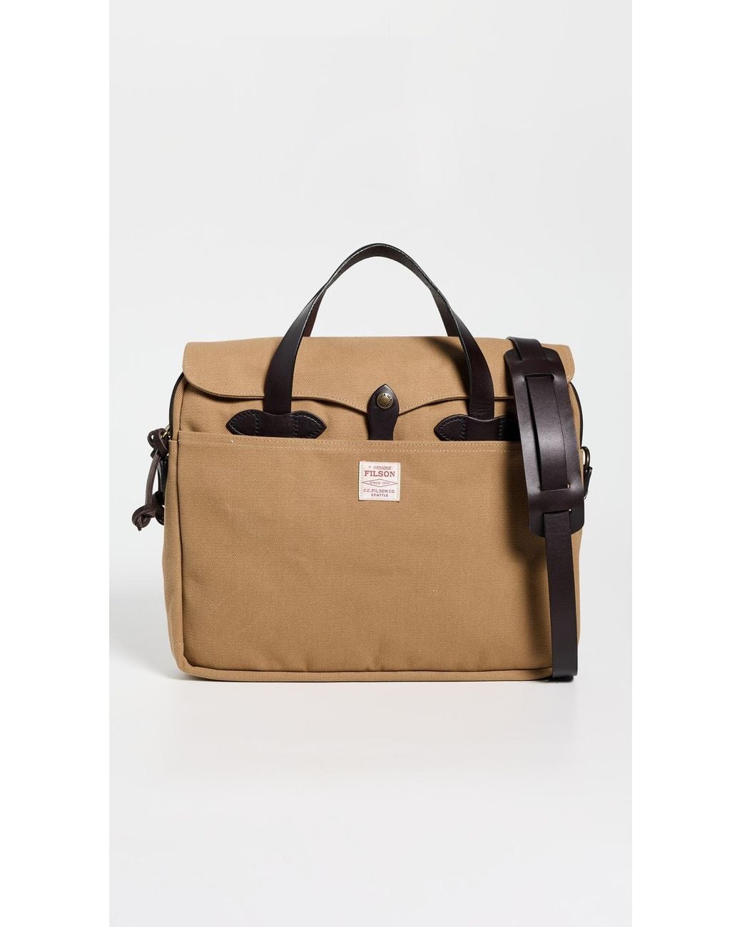 Filson Rugged Twill Original Briefcase in Natural for Men | Lyst