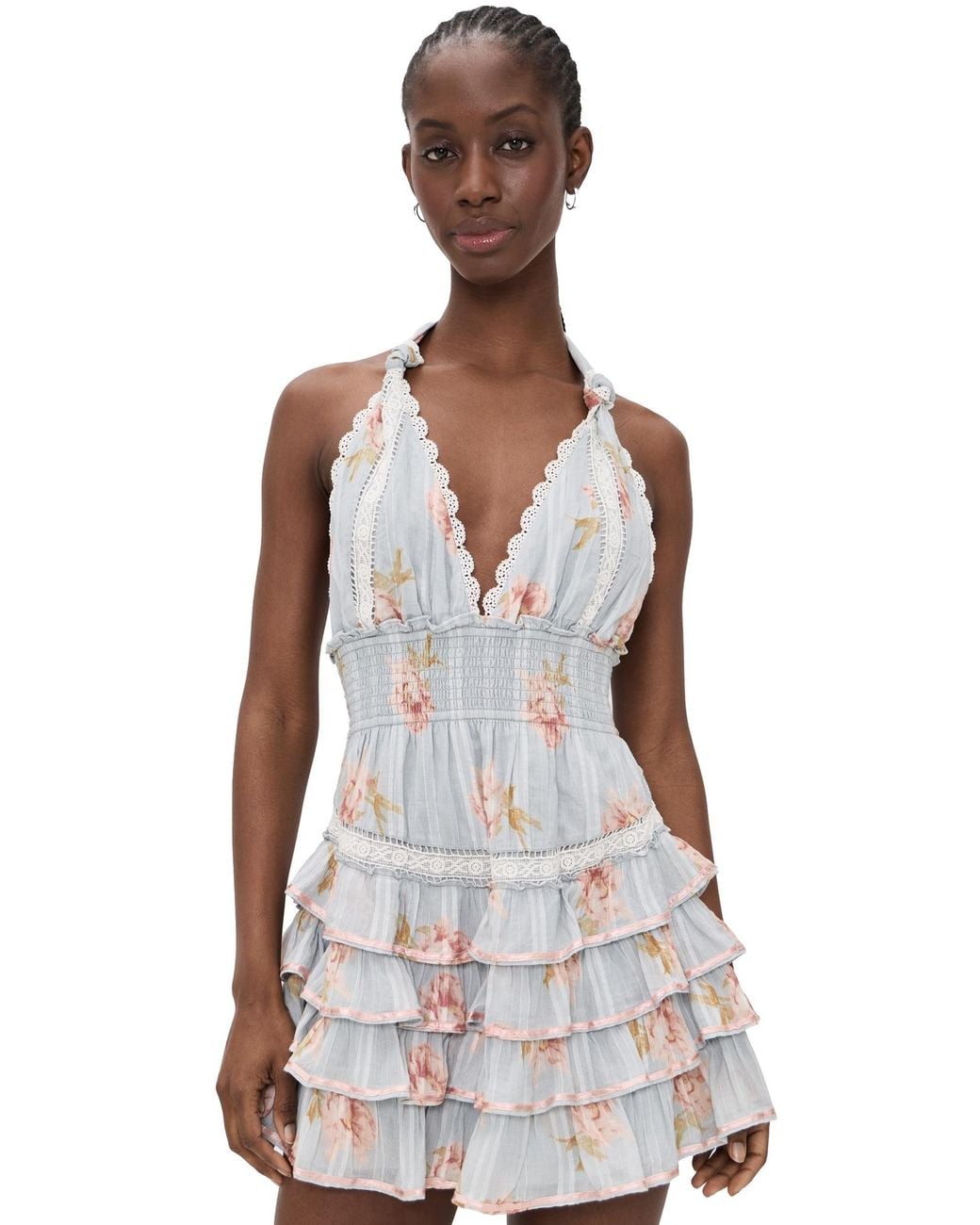 LoveShackFancy Multicolor Kerch Mini Dress