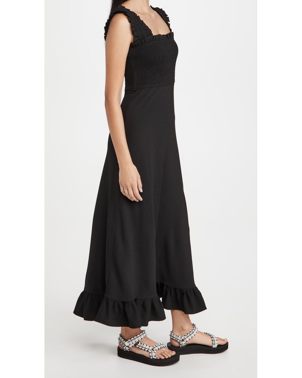 Ganni Synthetic Heavy Crepe Maxi Dress 