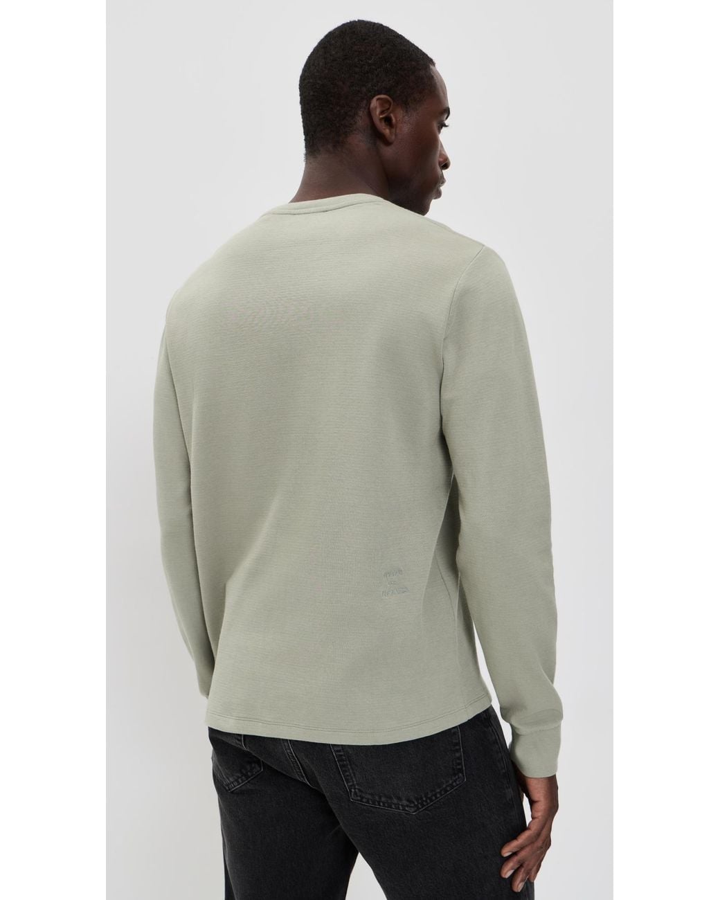 FRAME Duo Fold Long Sleeve Tee in Gray for Men | Lyst
