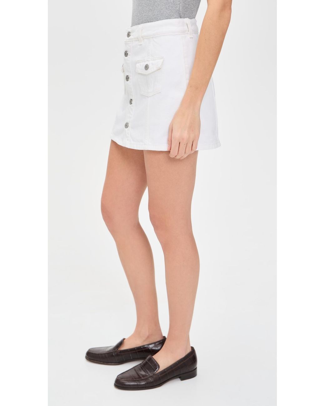 Levi's White Button Front Skort