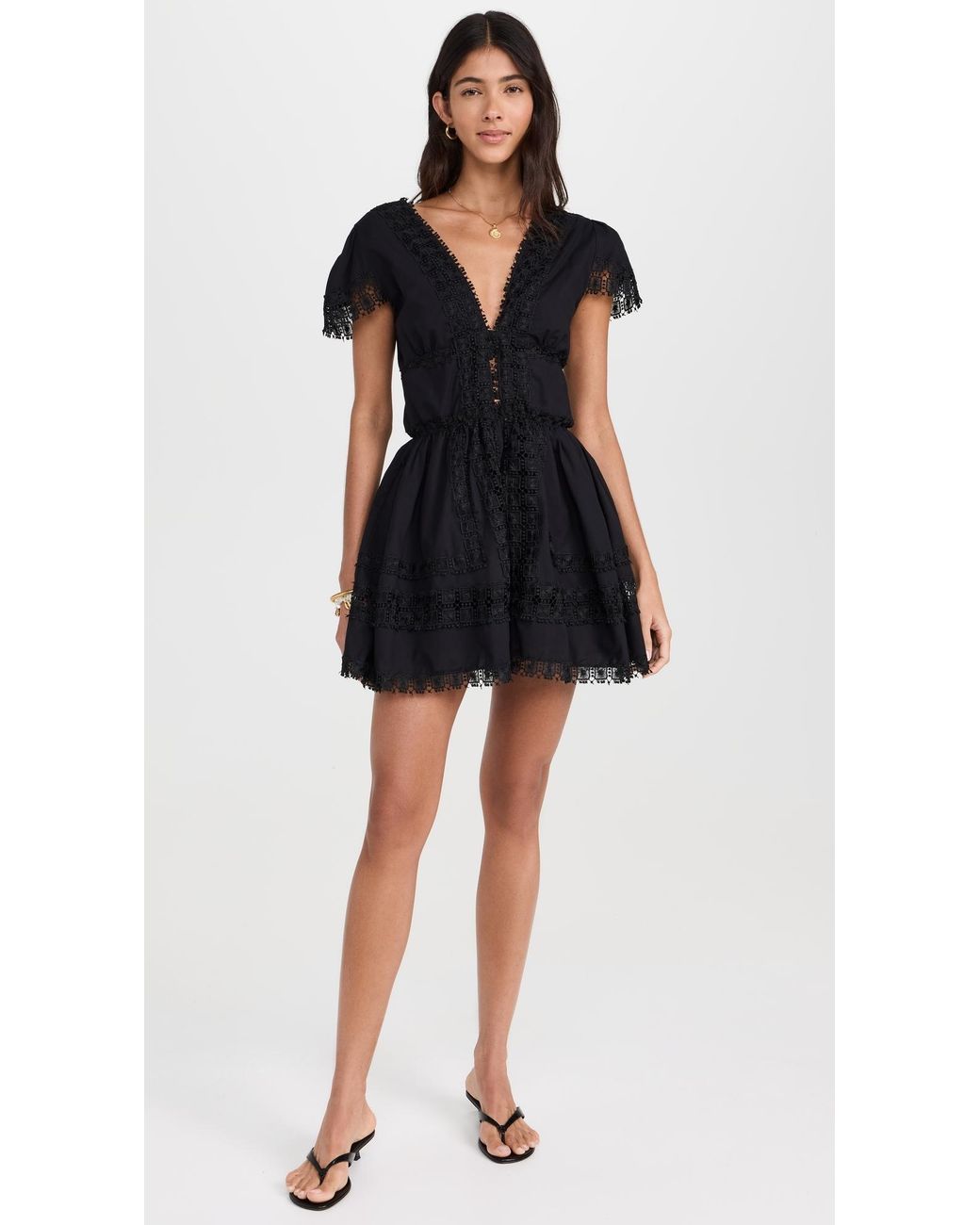 Peixoto Black Piper Mini Dress