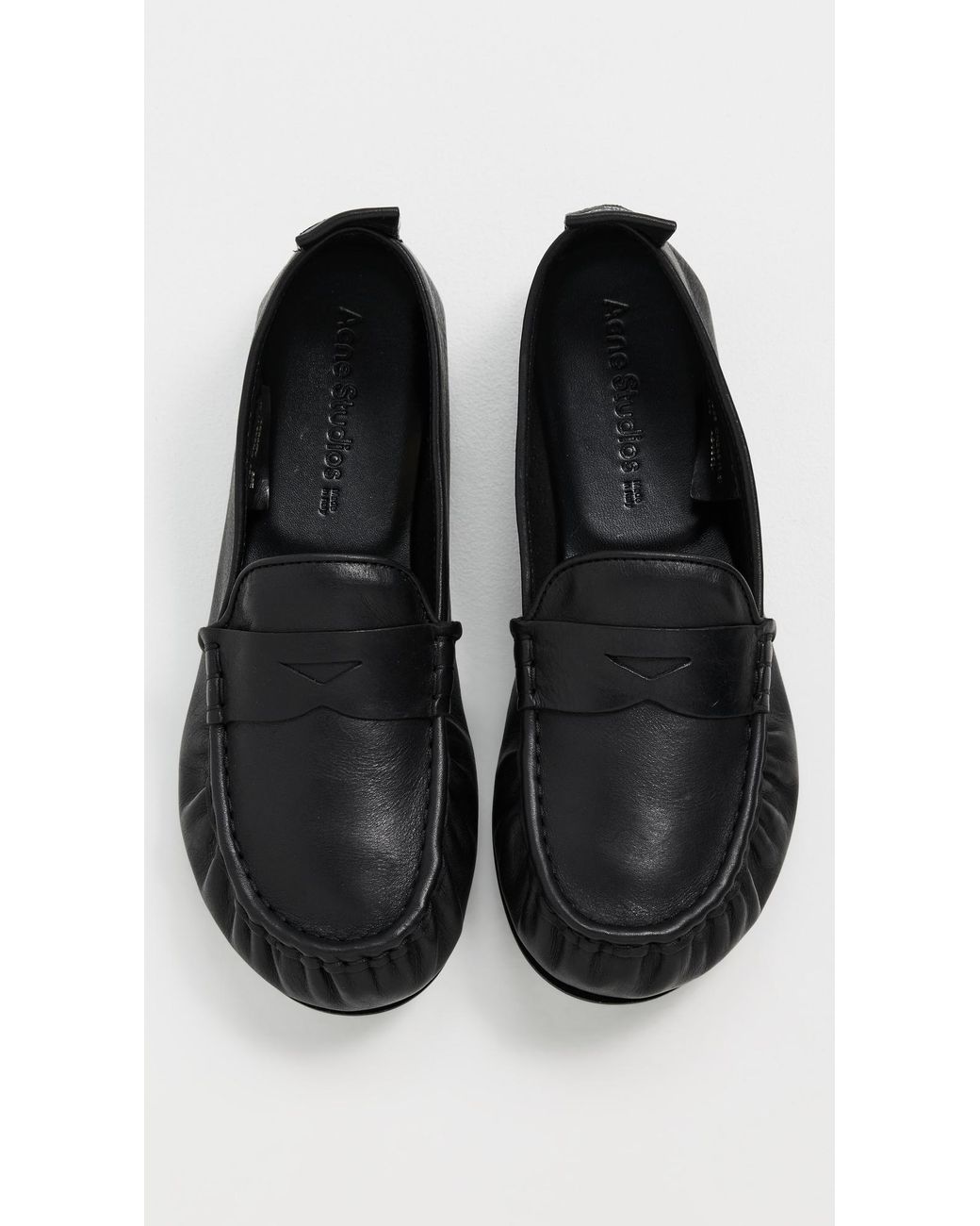 Acne Black Leather Flats