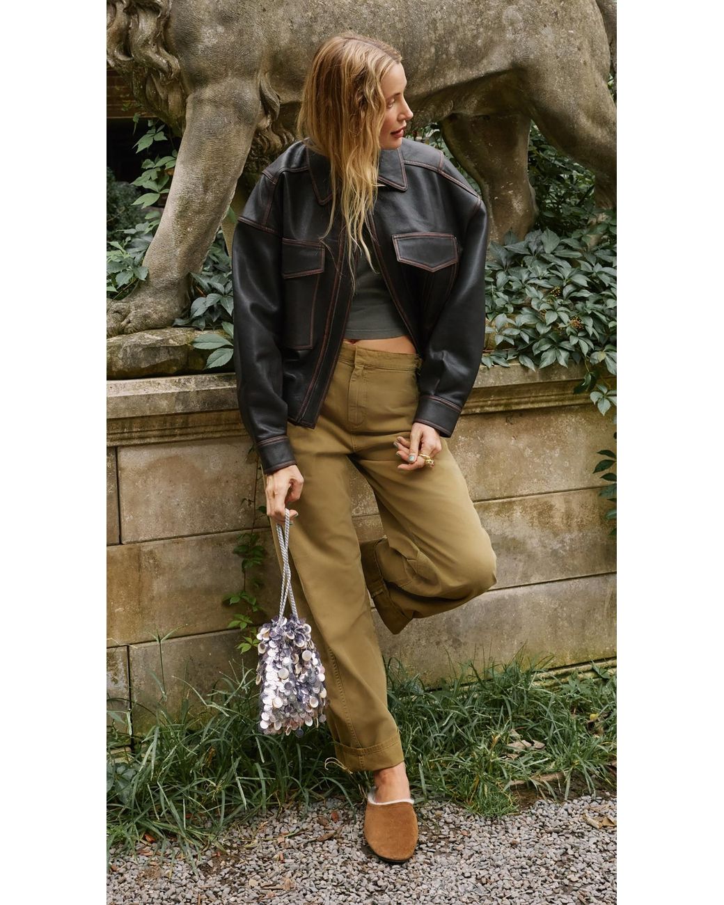 Staud Black Eugene Leather Jacket