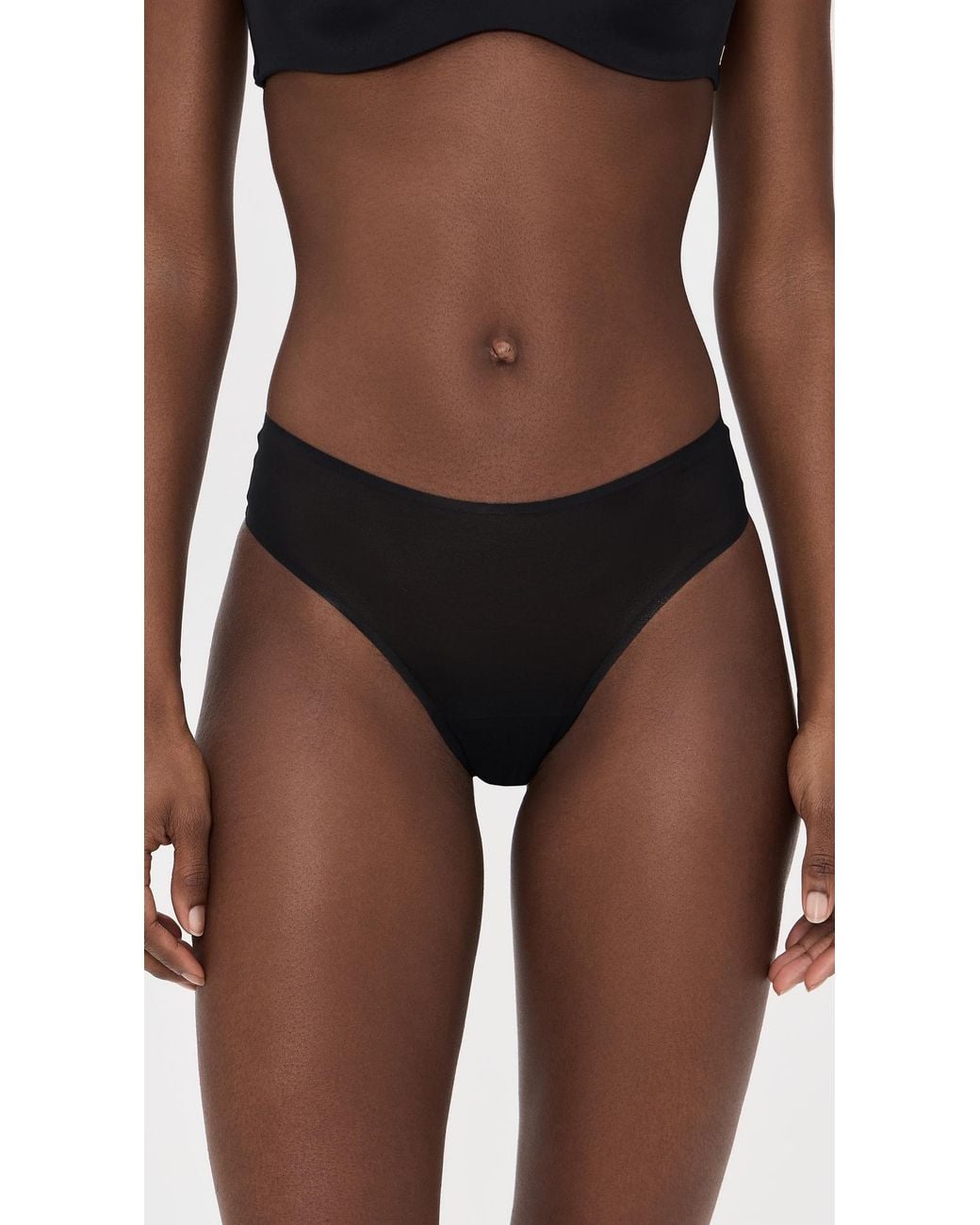 Commando Brown Chic Mesh Thong