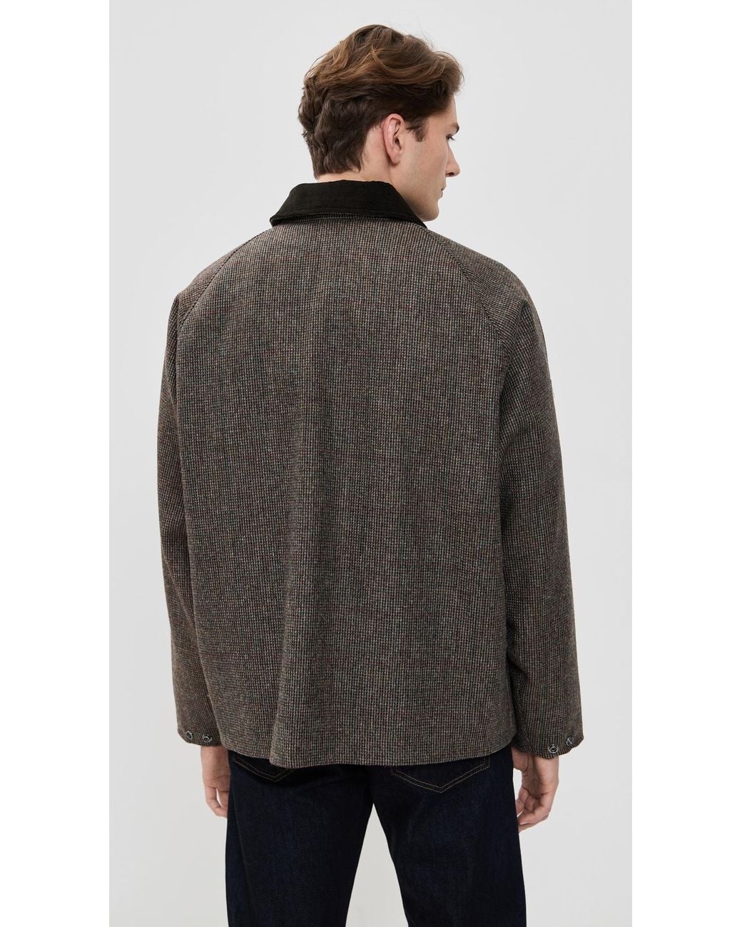 Barbour Black Editor Wool Jacket for men