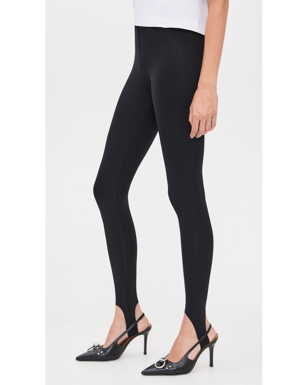 Commando Blue Neoprene Stirrup Leggings