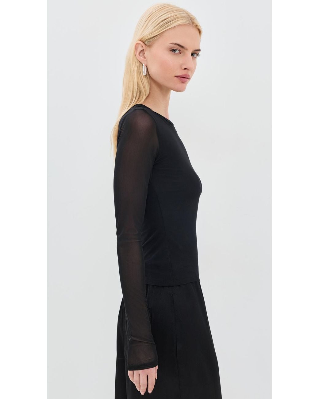 Rag & Bone Black Luca Shadow Tee