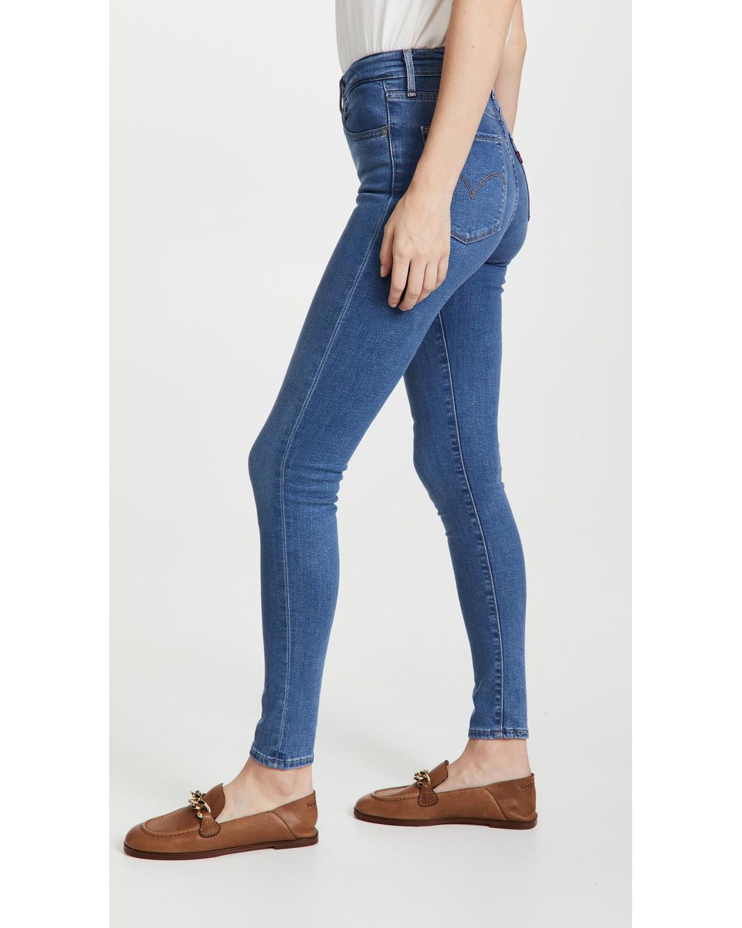 Levi's 721 Sculpt Hypersoft High Rise Skinny Jeans in Blue | Lyst