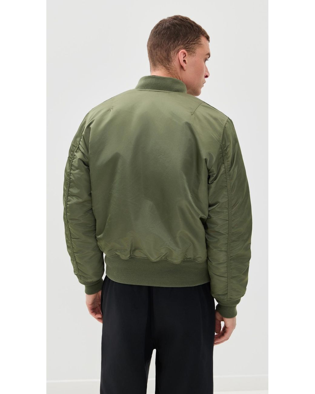 Alpha Industries Green Ma-1 Heritage Fit Flight Jacket for men