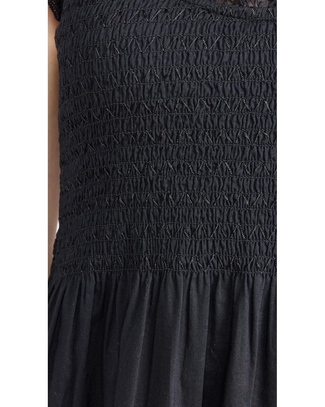 LoveShackFancy Black Chessie Dress