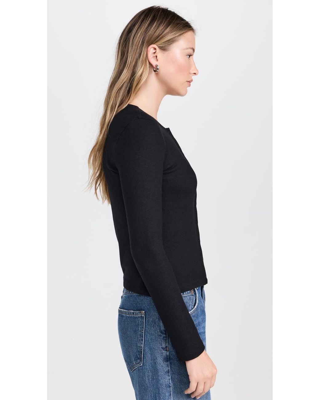 Leset Black Lauren Classic Cardigan