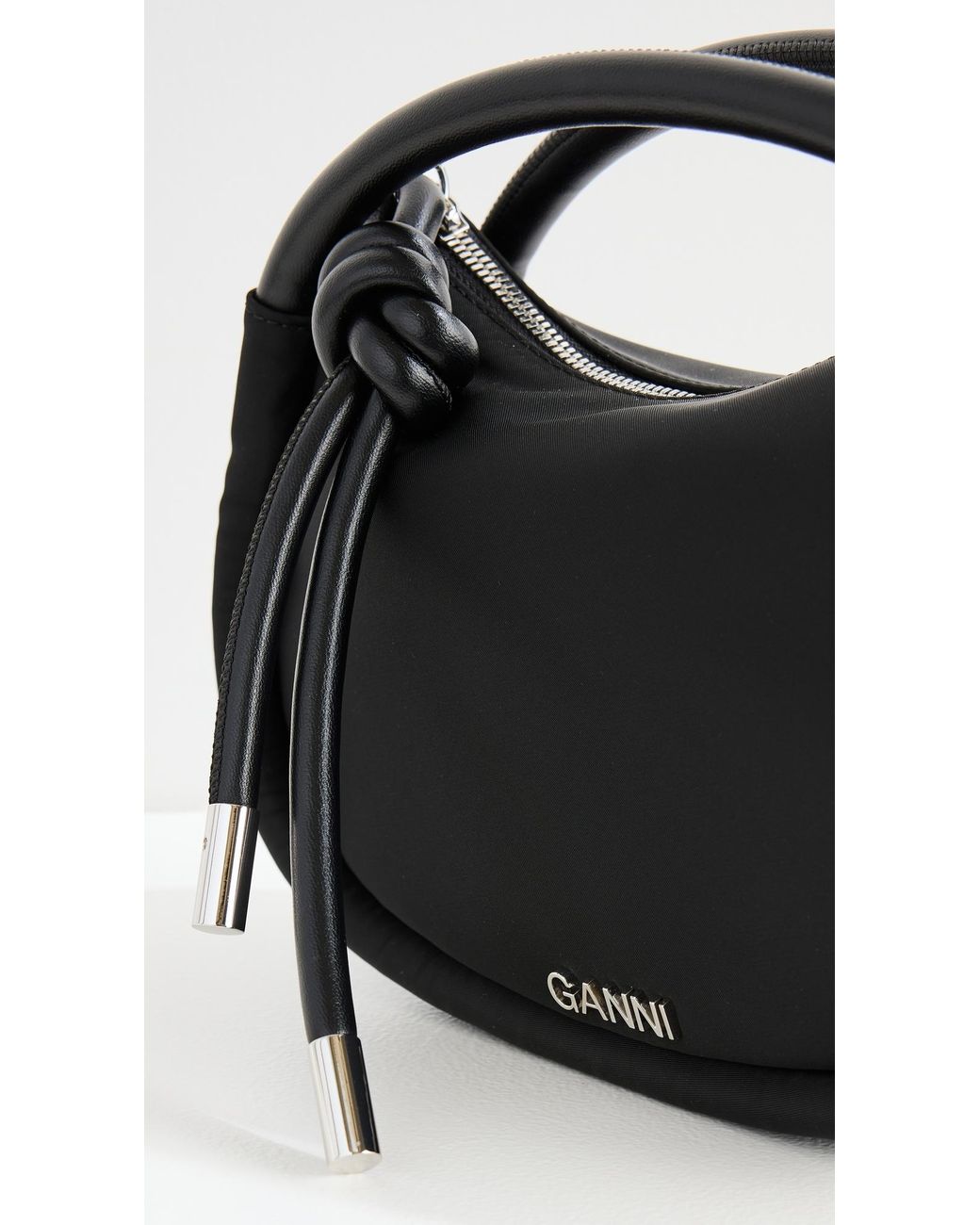 GANNI ミニ ノットバッグ ハンドバッグ BLACK GANNI ガニー ハンドバッグ 2WAY/ショルダーバッグ/KNOT MINI