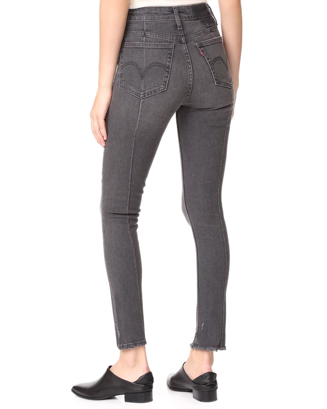 Levi's 721 Altered High Rise Skinny Jeans in Grey | Lyst Canada
