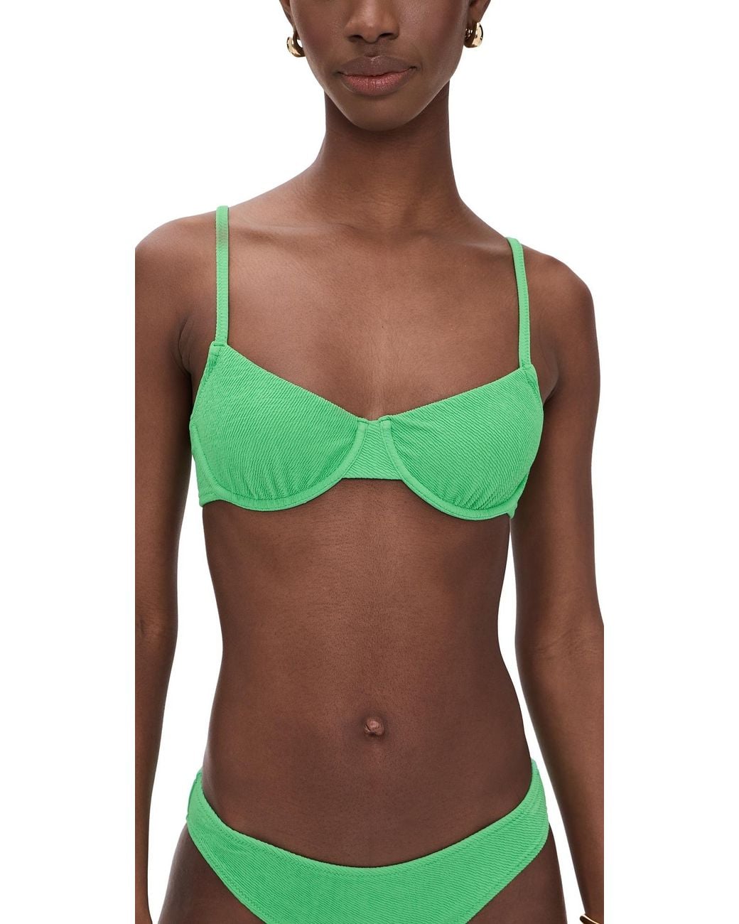 Solid & Striped Green The Eva Bikini Top