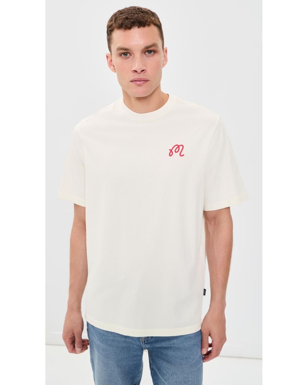 Malbon White Bermuda Benchmark Tee for men