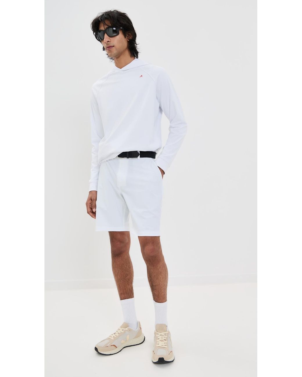 Redvanly White Hanover Pull On Shorts 9 for men