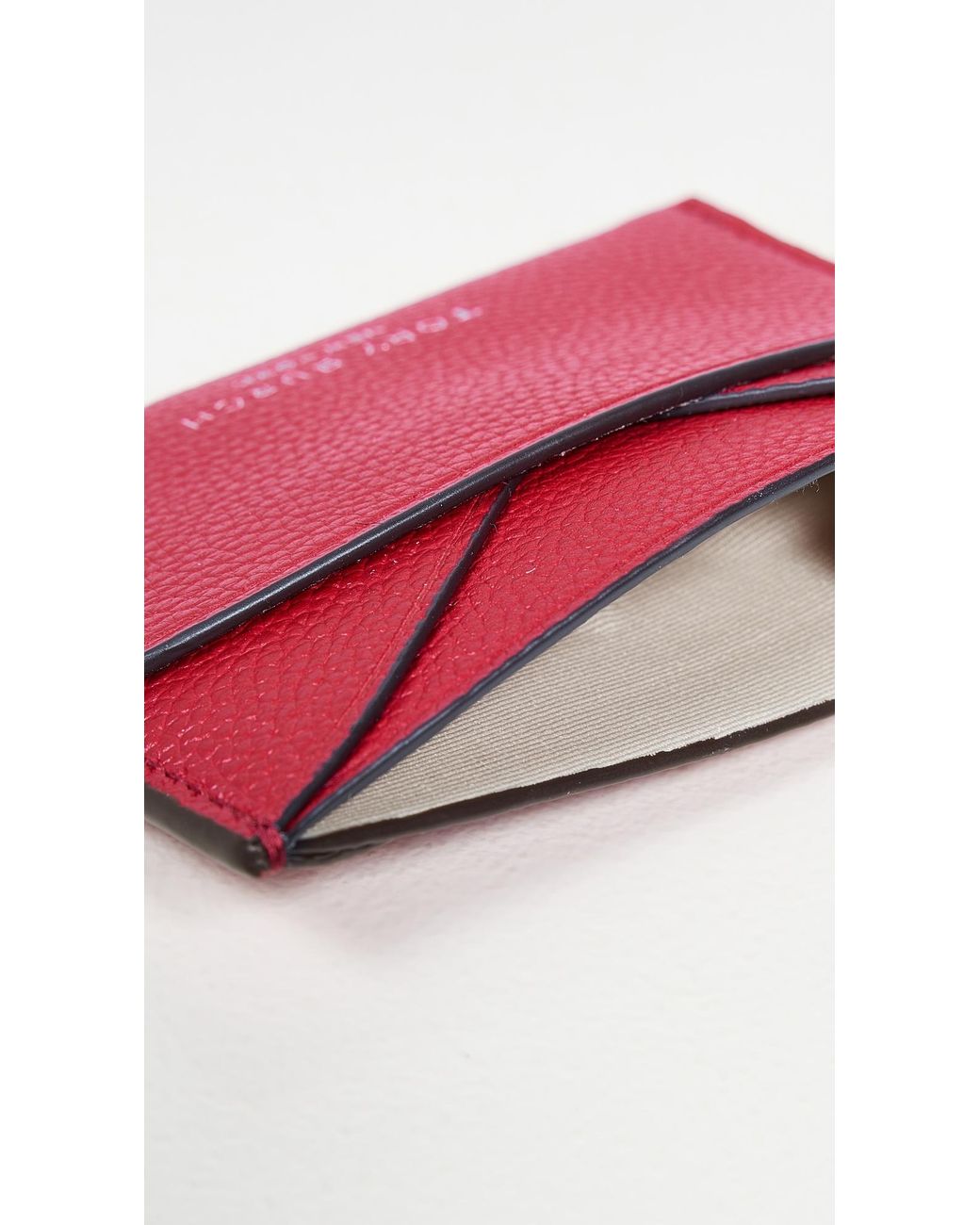 Tory Burch Red Romy Flat Card Case