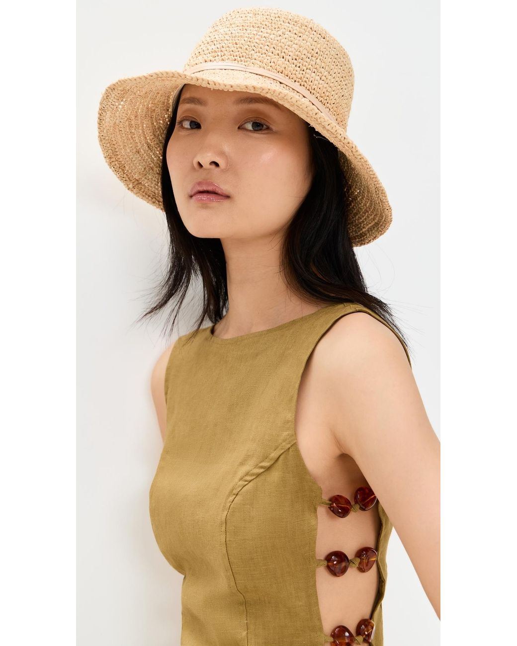 Hat Attack White Betty Crochet Bucket Hat