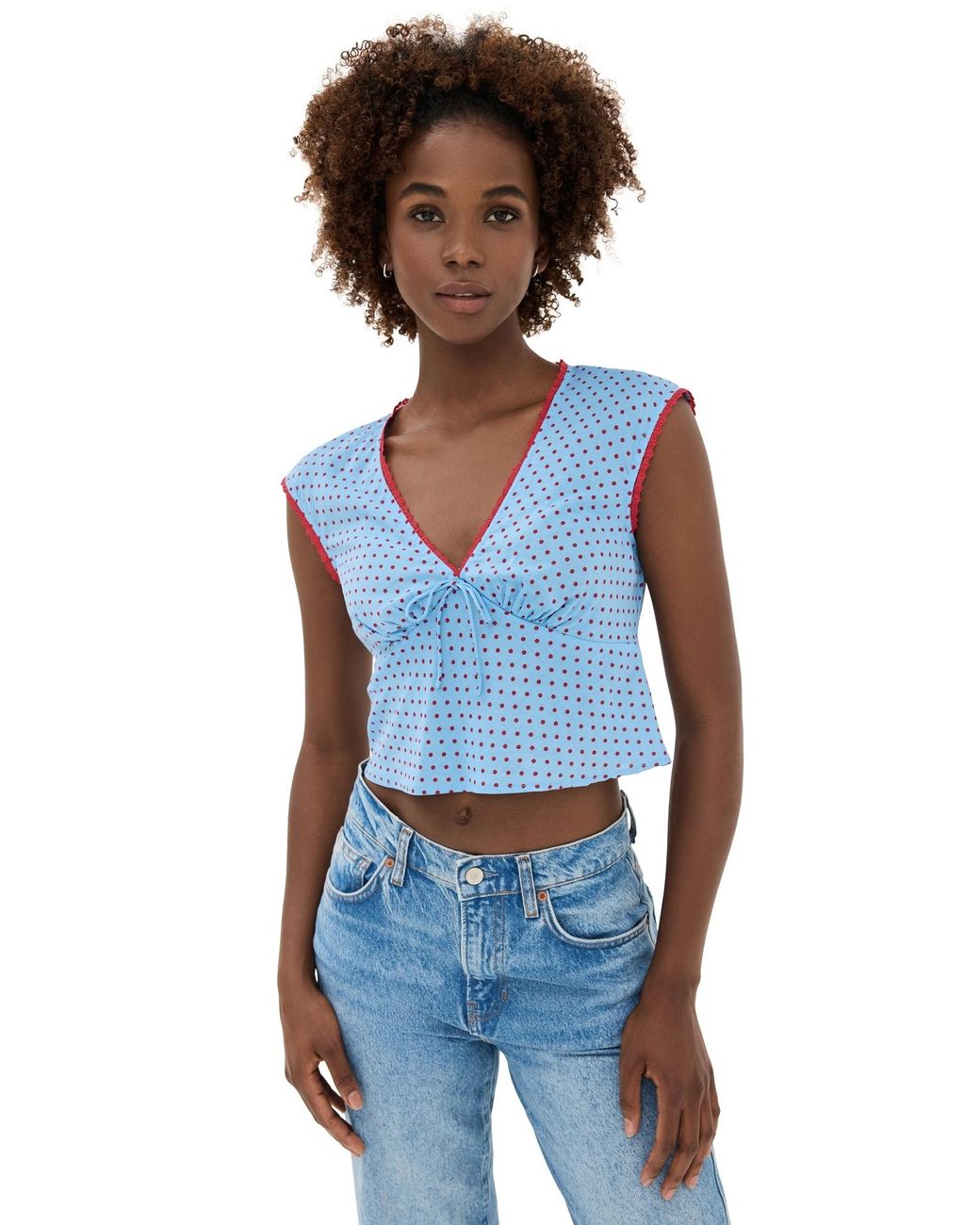Reformation Cherry Top in Blue | Lyst