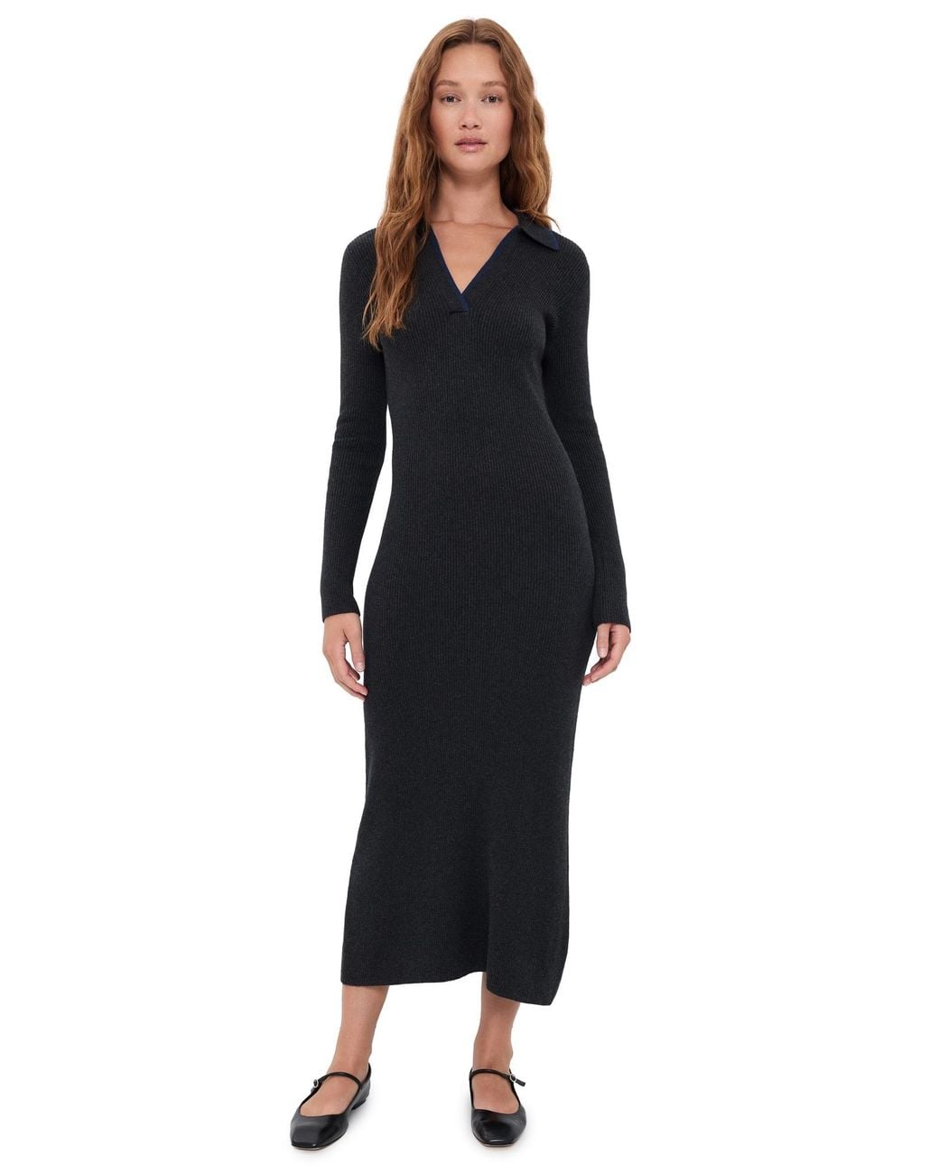 Faherty Brand Black Throwback Sweater Dress