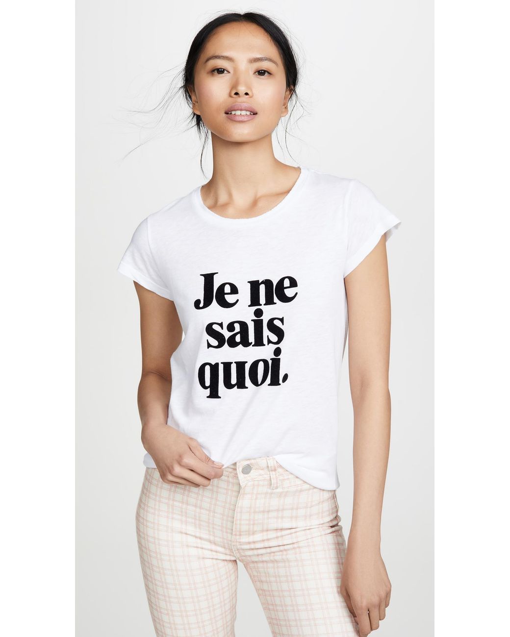 Zadig Voltaire Je Ne Sais Quoi Skinny Tee in White Lyst
