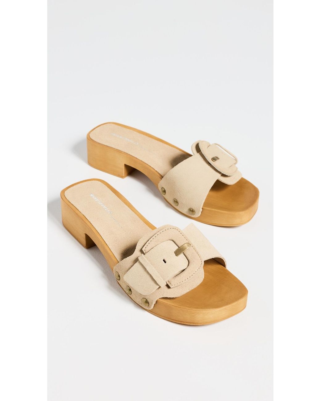INTENTIONALLY ______ Gray Mar Suede Clogs