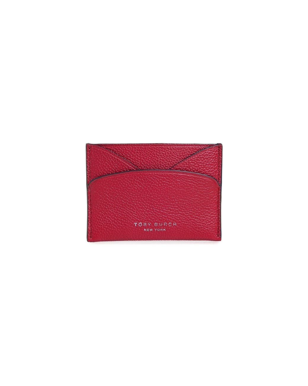 Tory Burch Red Romy Flat Card Case