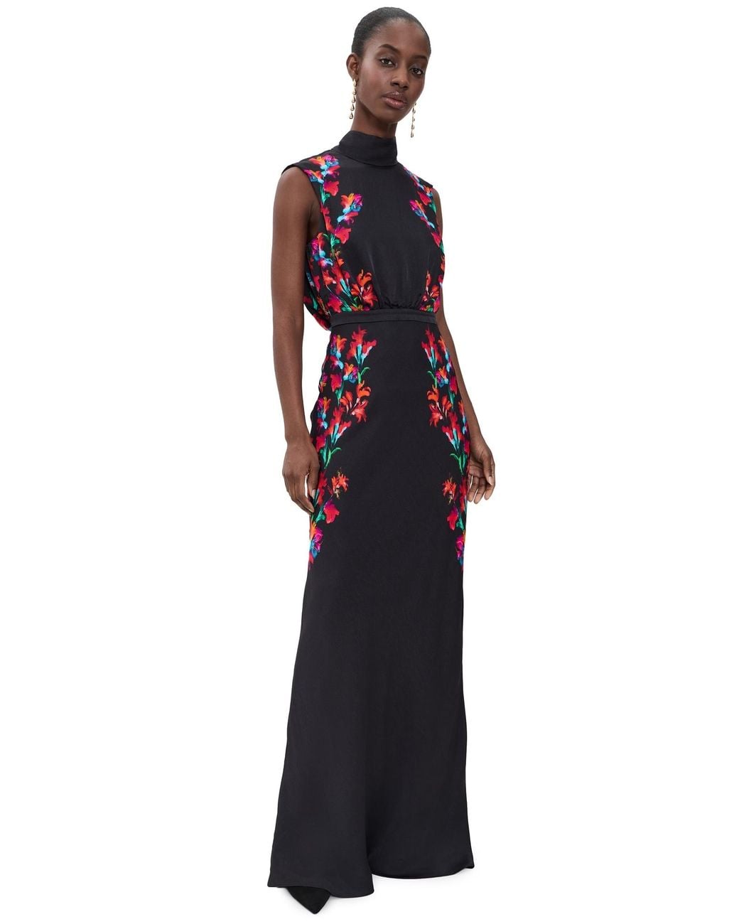 Saloni Blue Fleur Dress