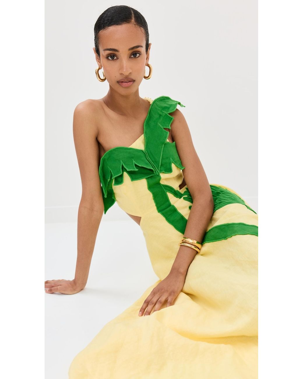 ワンピースその他 FARM Rio Linen-blend dress with palm print FARM Rio Palm Tree Print Linen Blend Tie Front Dress | Nordstrom