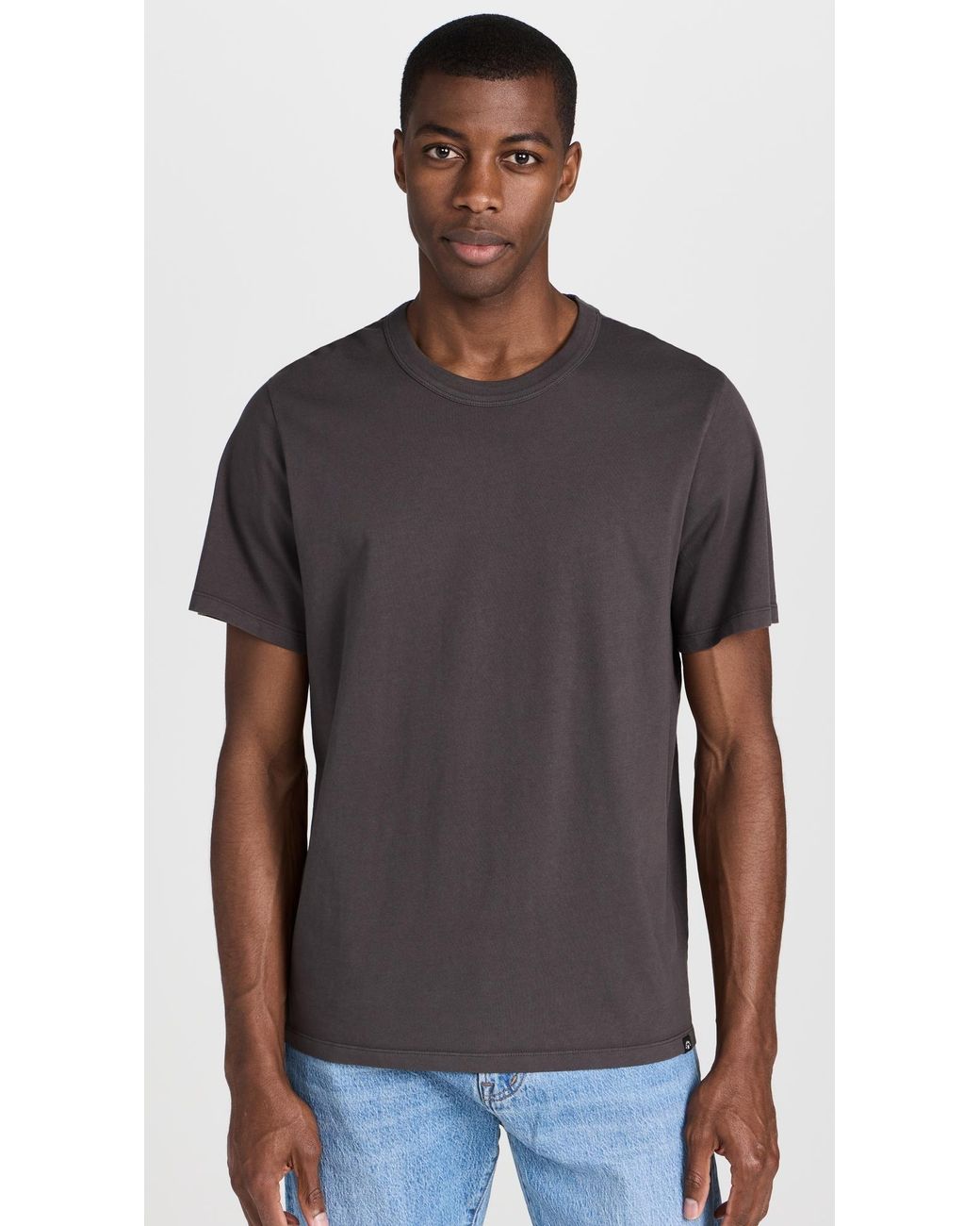 Madewell Black Garment-Dyed Allday Crewneck Tee for men