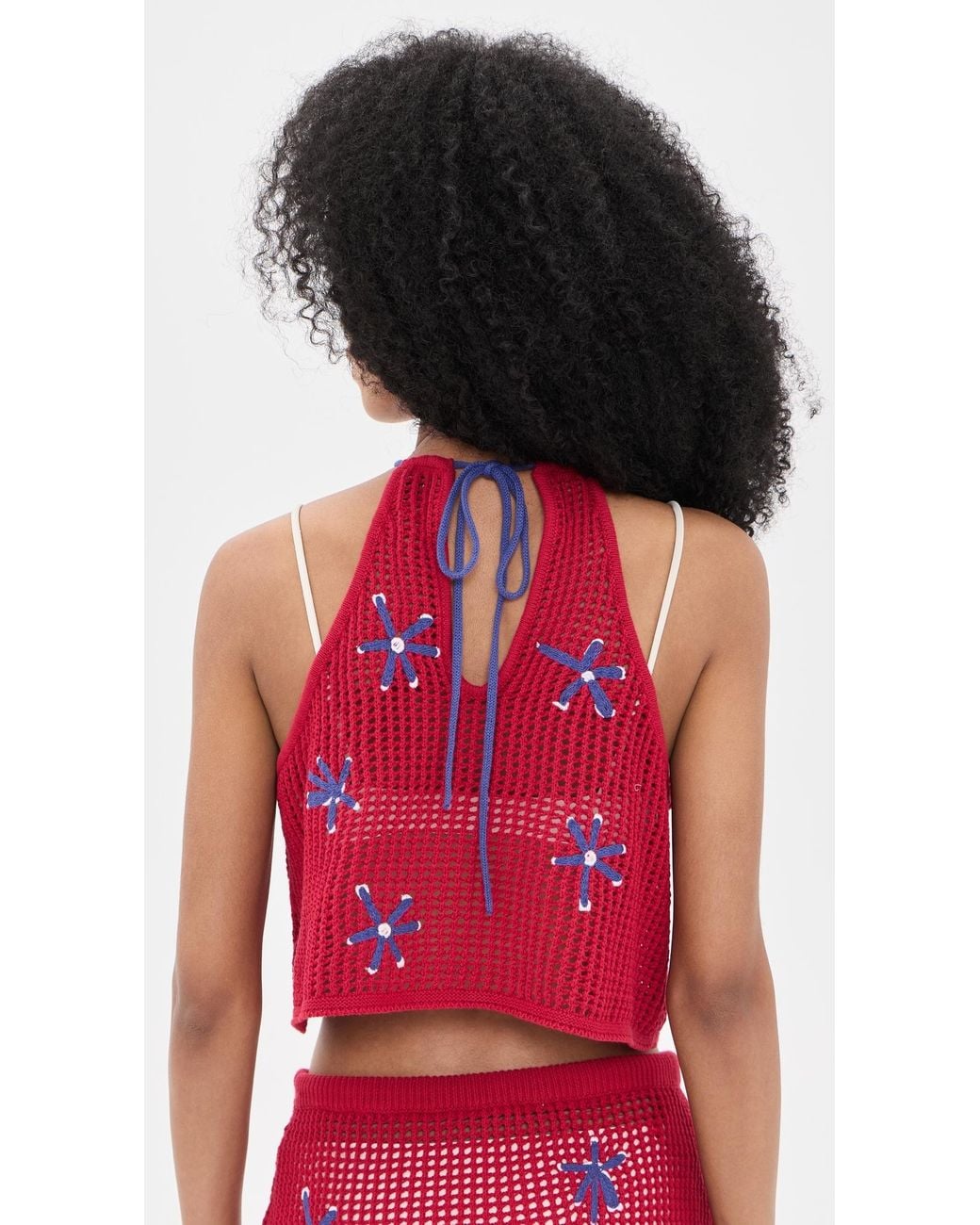 Staud Red Torin Coverup Top
