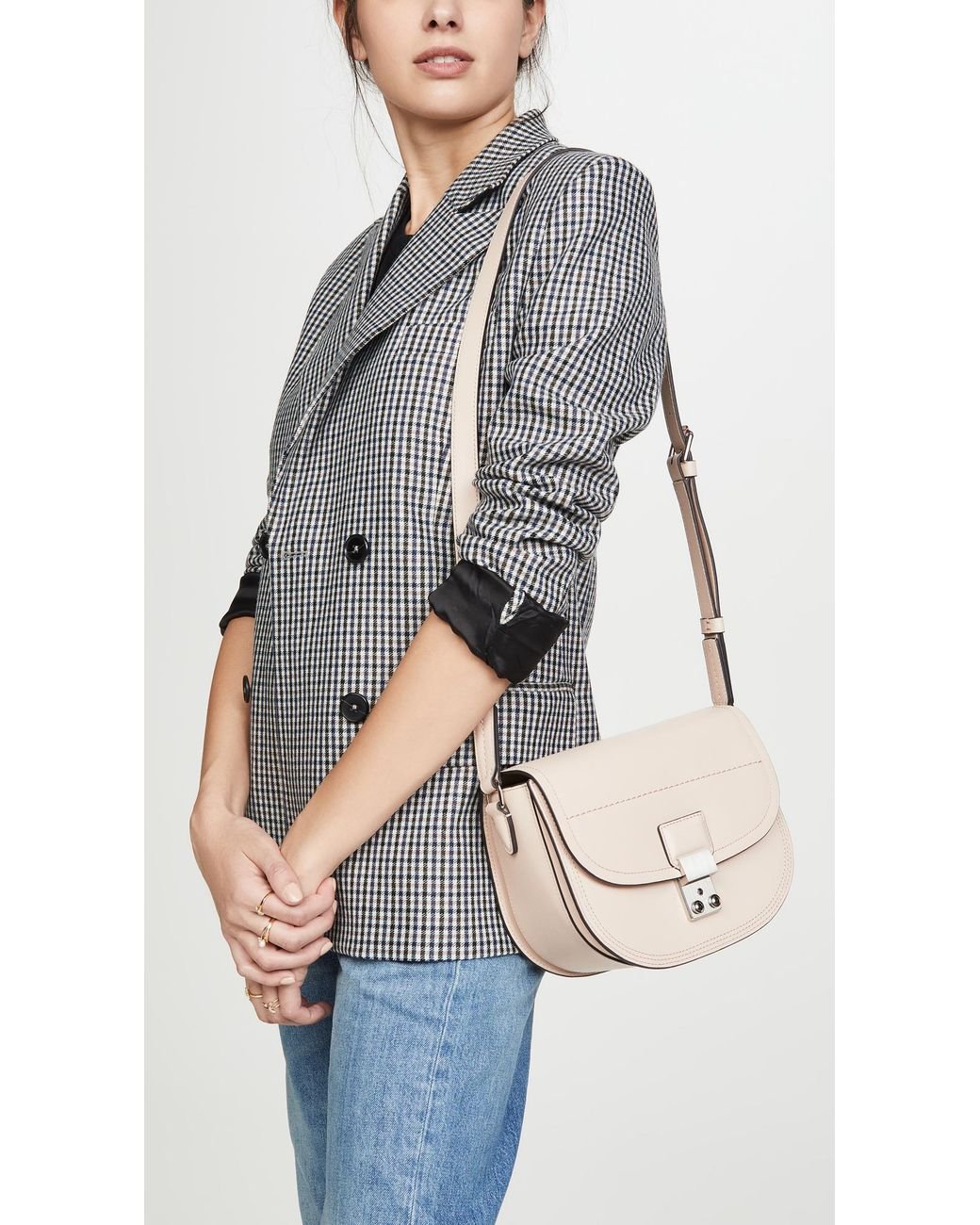 3.1 PHILLIP LIM Shark Embossed Leather Medium Pashli Satchel Brown and  White 77126 | FASHIONPHILE