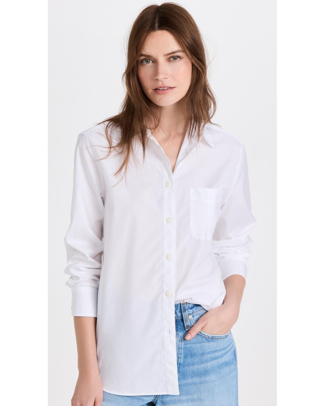 Rag & Bone White Icon Maxine Button Down Shirt