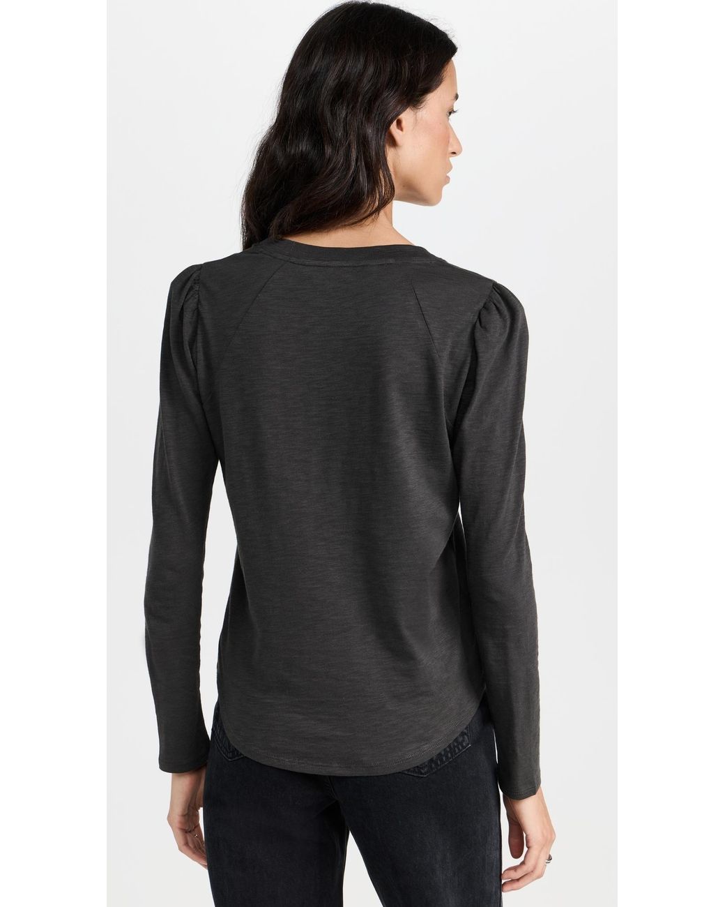 Veronica Beard Black Mason Baseball Tee