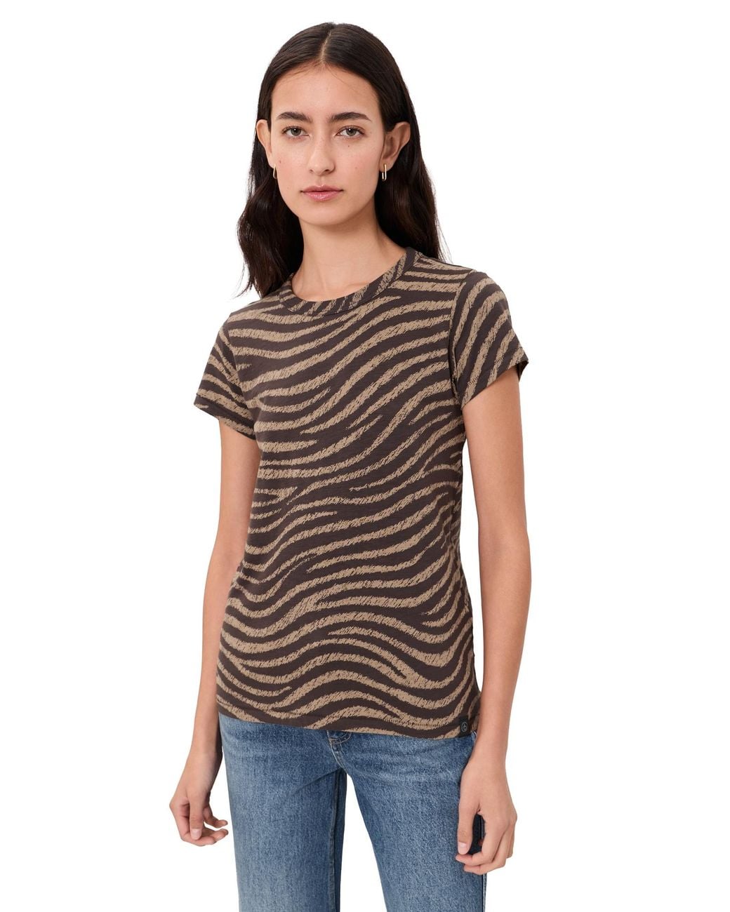 Rag & Bone Black All Over Print Tee